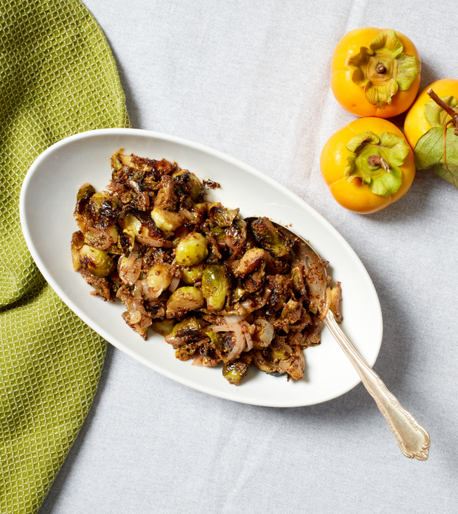 Caramelized Brussels Sprouts with Mustard