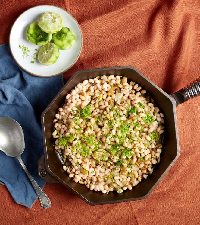 Roasted Fennel with White Beans and Lime