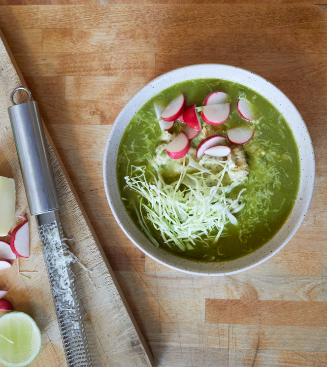 Chicken Pozole with Nixtamalized Hominy