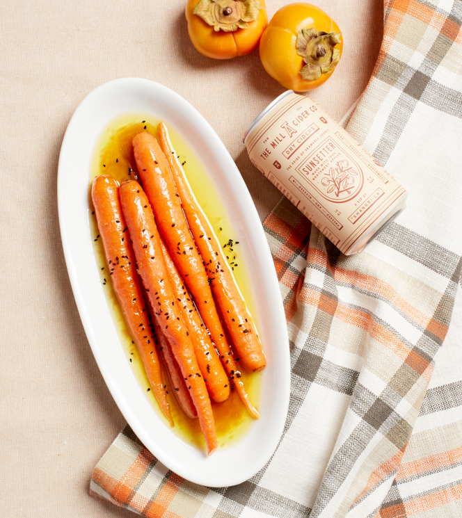 Cider-braised Carrots