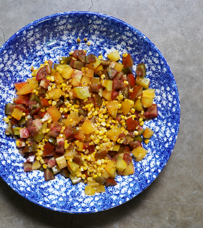 Corn & Tomato Salad with Chile Chimichurri