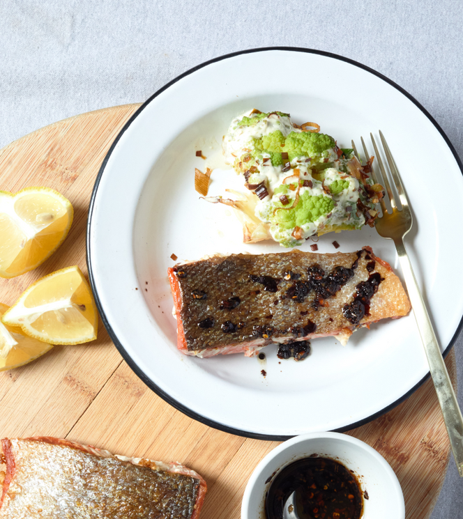 Crispy-Skin Salmon with Pan Sauce
