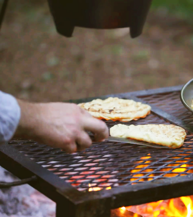 Grilled Flatbreads with Smoky Pumpkin Seed ‘Dukkah’