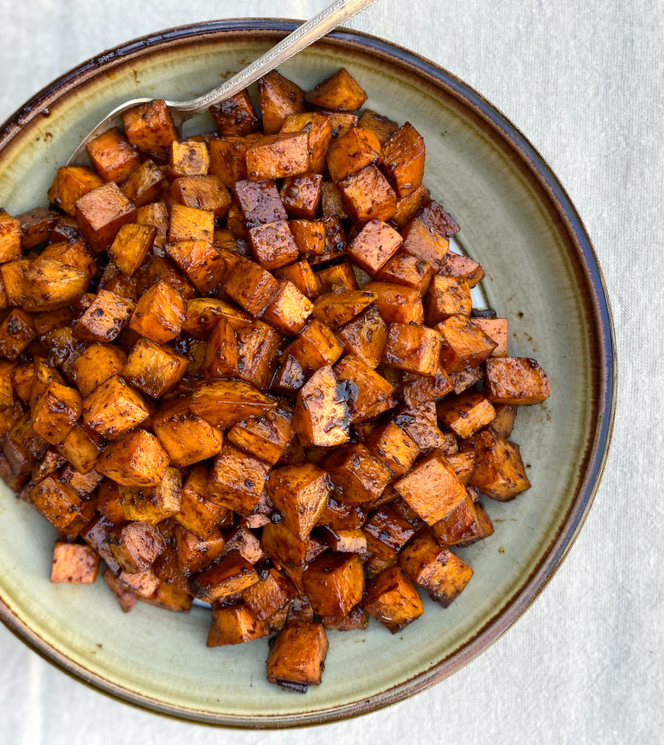 Jerk Roasted Sweet Potatoes