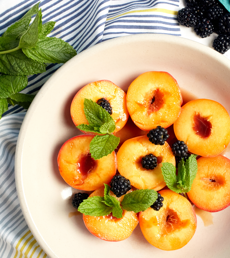 Peaches Roasted in Vermouth | Wellspent Market