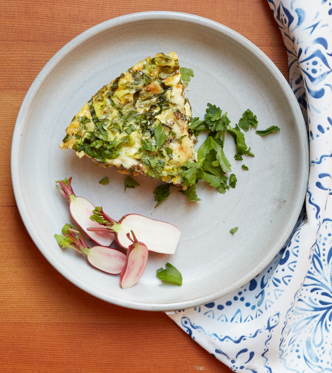 Spring Frittata with Asparagus & Freekeh
