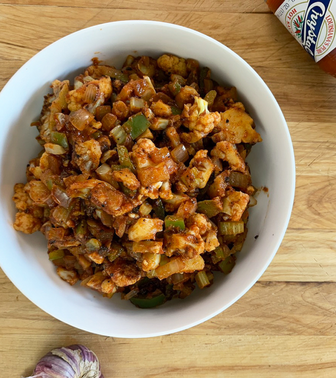 Louisiana-Style Smothered Cauliflower