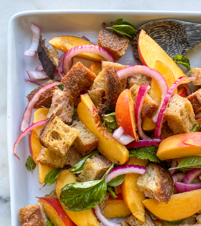 Peach Panzanella