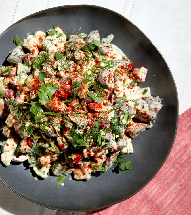 Crunchy Mushroom & Cauliflower Salad