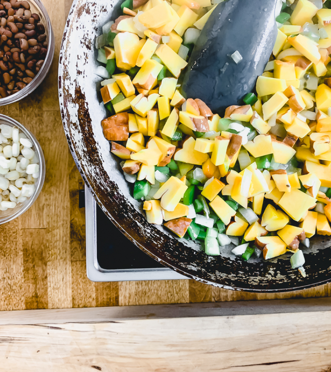 Hominy with Beans & Squash