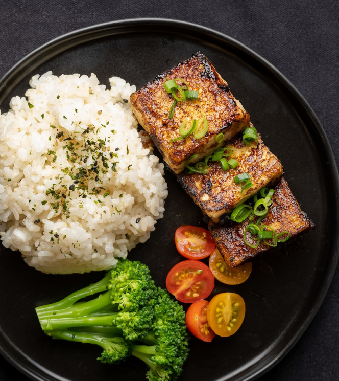 Lola's Pan-fried Tofu with Yakisoba Sauce