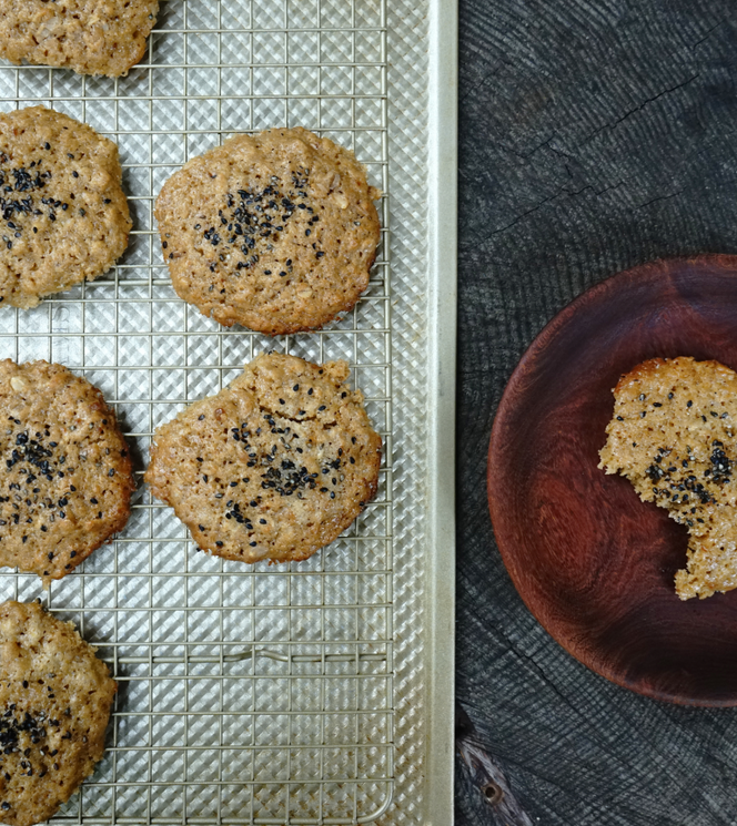 Streaker Barley Sesame Miso Cookies