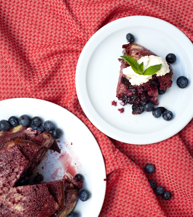 Summer Berry No-Bake Bread Pudding