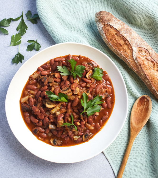 Tuesday-Thursday Chili with Mushrooms