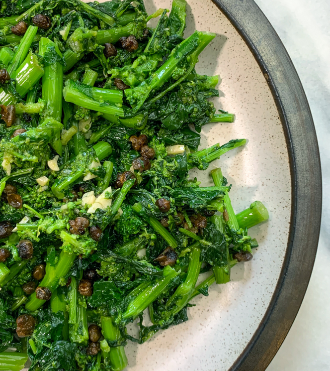 Umami Rapini with Capers