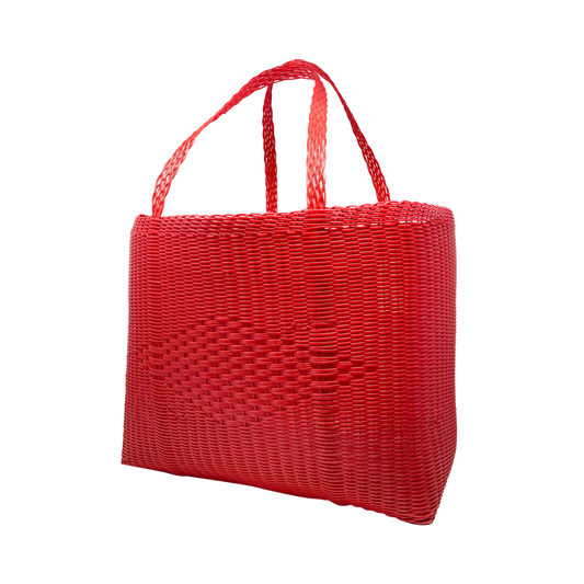 Woven Guatemalan Red Tote
