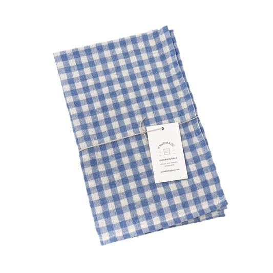 Organic Cotton/Linen Madras Check Kitchen Towels