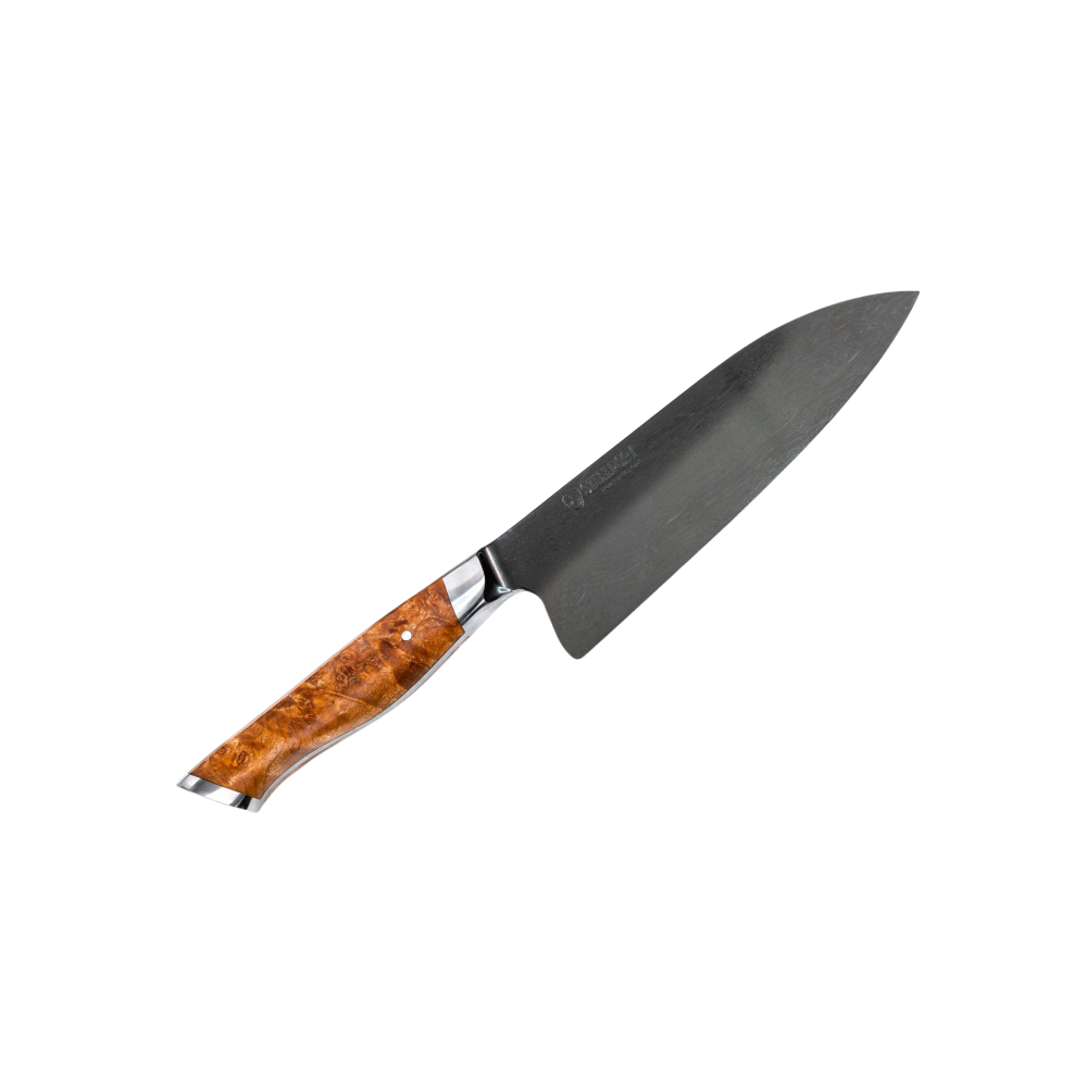 Professional Secrets Large Chef's Knife w/Canvas Sheath- Designed in  Sweden, All Around Multi Purpose Kitchen Knife Made from Sandvik Steel for